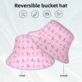 thumbnail image 2 of Sikiie Breast Cancer Awareness 1 Reflective Double-Sided Bucket Hat, Sun Hat, for Gardening, Beaching, Camping, Hiking, Fishing, 2 of 6