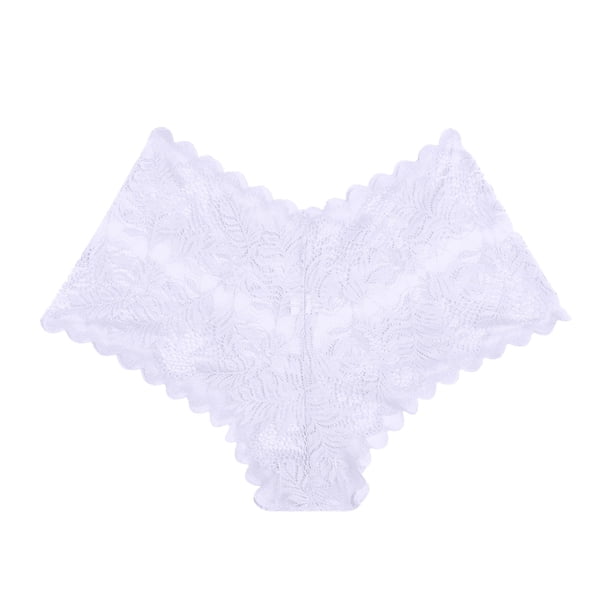 Braguitas sexy de encaje para mujer: braguitas elásticas de cintura media con encaje en contraste, nailon/spandex, lavado a mano, disponibles en tallas S-XL.