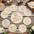 thumbnail image 2 of Basketball 1st Birthday Party Decorations - 13PCS Wooden Baby Monthly Photo Cards, Baby Growth Monthly Photo Cards, Hello World Newborn Photo Booth Props for Basketball Baby Shower, 2 of 7