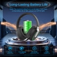 thumbnail image 7 of Wireless Gaming Headset, 2.4G/Bluetooth Gaming Headphones with Detachable Noise Cancelling Mic, RGB Over Ear Headphones with Stereo Bass Surround, 3.5mm Wired for PS4 PS5 Xbox PC, Black, 7 of 7