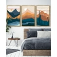 thumbnail image 5 of SHENIFY Set Watercolor Mountain Range Boho Landscape Wall Art 16x24in3pcs Natural Framed Forest Nature Wilderness Farmhouse Rustic Modern Art Decorative for Living Room Bedroom, 5 of 5