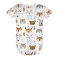 thumbnail image 6 of Baby Woodland Animals Bodysuits for Boy Girl Fox Rabbit Deer Bear Leaves Infant Romper Jumpsuit Funny Forest Animals Newborn Unisex Outfit, 6 of 7
