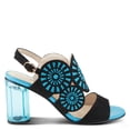 thumbnail image 5 of Azura Women's Embroidery Pumps & Heels - Geometric Design, Adjustable Ankle Strap, Transparent Cylindrical Heel, 5 of 8
