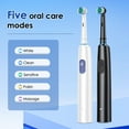 thumbnail image 4 of BearCris Electric Toothbrush with 4 Brush Heads, 5 Modes with 2 Minutes Build in Smart Timer, for Adults Travel - White, 4 of 9