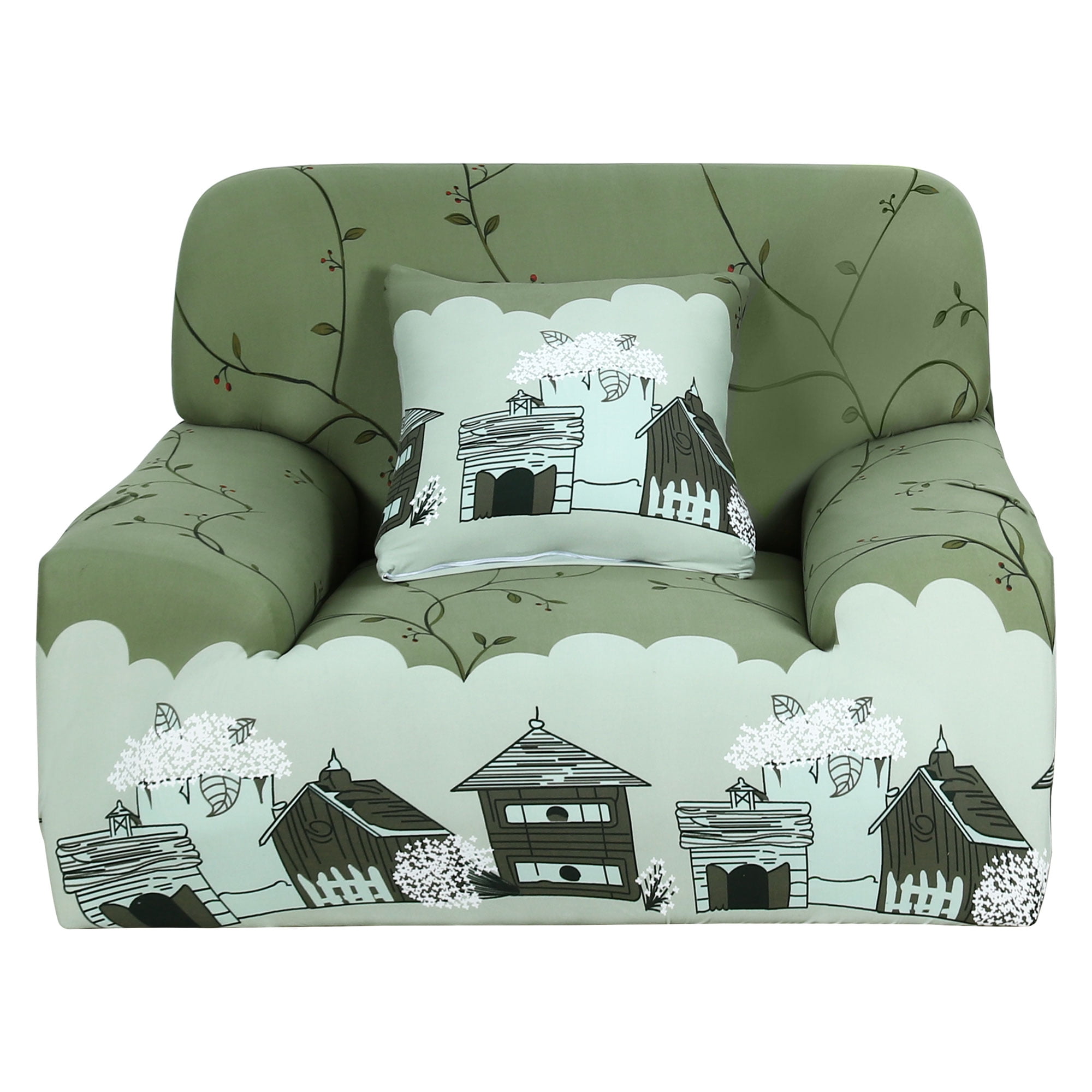 PiccoCasa 1 Seater Polyester+Spandex Chair Sofa Cover 35x51 inch