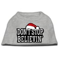 thumbnail image 6 of Christmas Screenprinted Dog Shirt, "Don't Stop Believin", 6 of 10