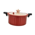 thumbnail image 1 of Luzkey Micro Pressure Cooking Pot Universal All Stoves Thicken Gland Type Cooker Soup Pot Slow Cooker for Tea Milk Cereals Soup Home red, 1 of 8