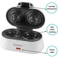 thumbnail image 3 of CucinaPro Double Waffle Bowl Maker- Make two 4" Ice Cream Cone Bowls at Once, NonStick Electric Baker for Homemade Icecream Treats, Easy to Use Iron, Fun Gift, Party Dessert, 3 of 4