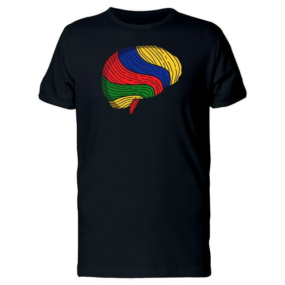 Colorful Grunge Brain Sketch Tee Men's -Image by Shutterstock