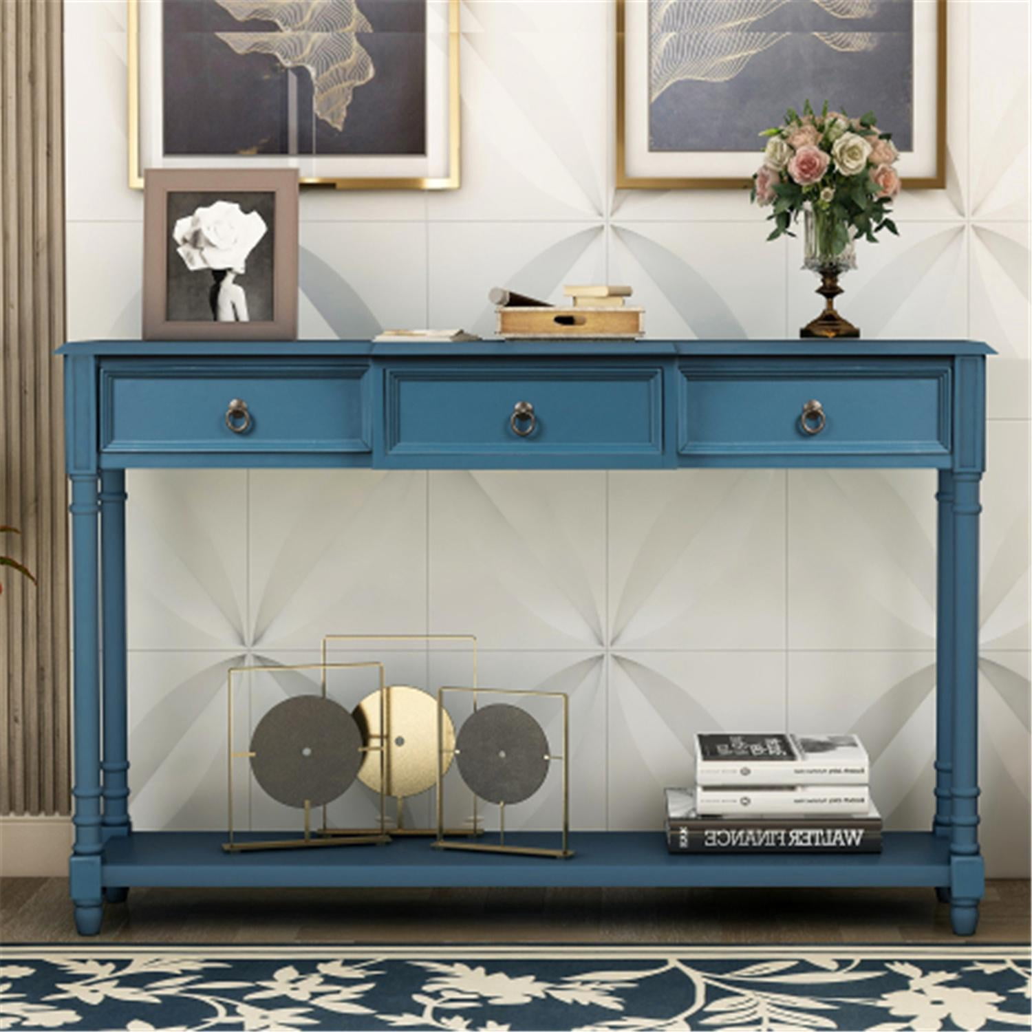 Console Table with Storage Drawers, Sofa Table for Entryway, Side Table ...