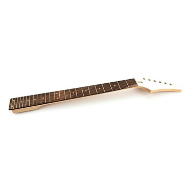 YIGSECU Unfinished 24 fret Guitar Neck with Dots Inlays Electric Guitar Neck Replacement Guitar String Instrument Parts