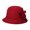 Red, variant on Women Vintage Cloche Fedora Winter Church Bowler Hat with Flower Decor for Parties & Business Casual Wear