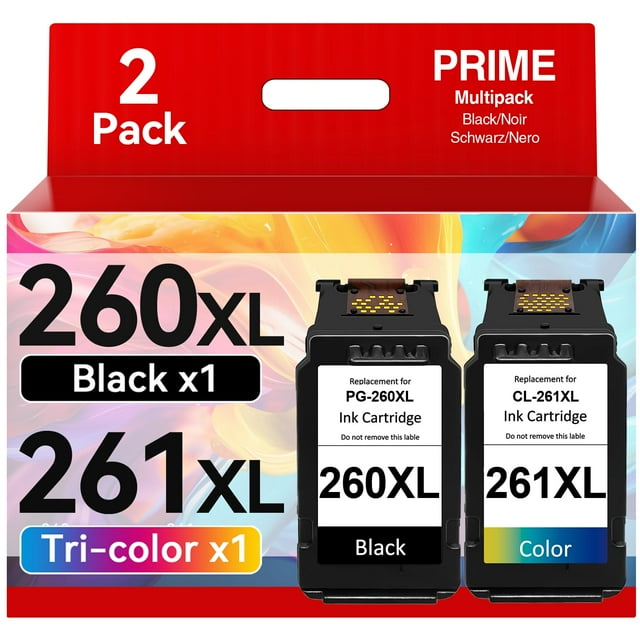 Cartucho de tinta Pitooler PG-260XL CL-261XL para impresora Canon