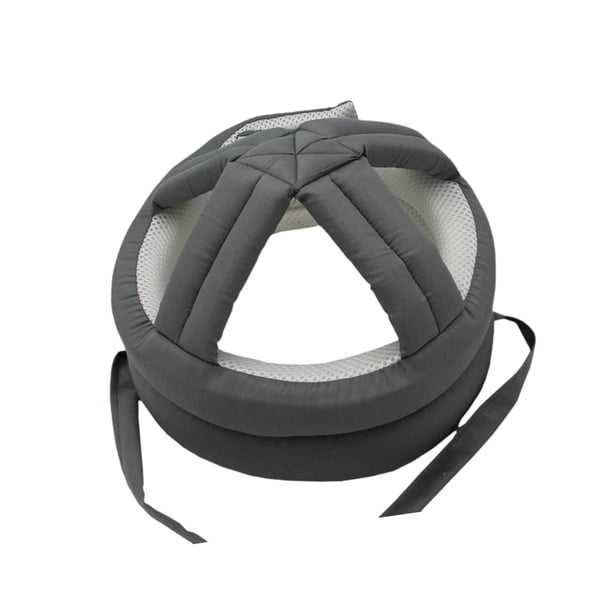 Casco anticaída para personas mayores, grueso, transpirable, , portátil, ajustable. Gris plateado