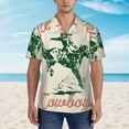 thumbnail image 2 of Susaid West Cowboys Print Hawaiian Shirts for Men Women,Hawaiian Summer Short-Sleeve Casual Relaxed-Fit Button-Down,X-Large, 2 of 7