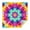 Colorful Rainbow Tie-1, variant on Rainbow Tie Dye Mandala Pattern Square Tablecloth,Waterproof Square Table Cover,Wipeable Spillproof Washable Table Cover for Home Kitchen Party Decor 42"X42"(107x107cm)