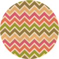 thumbnail image 1 of Ahgly Company Tapis Rond Lavable en Machine Intérieur Transitionnel Orange, 7 Pieds Rond, 1 of 7