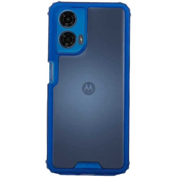 Funda Otter 360 Contonor De Color Uso Rudo Para Moto G24/ G04 Azul Más 2 Micas De Cristal