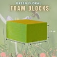 thumbnail image 2 of 4-Pack Green Floral Foam Blocks for Artificial Flowers, 3.3in. Dry Florist Foam Bricks for Silk Flower Arrangements, DIY Floral Craft Foam for Wedding Centerpieces, Flower Arranging Supplies, 2 of 7