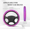 thumbnail image 5 of Fotbe Pink Purple Glitter Steering Wheel Cover Universal 15 in Car Accessories for Men Women,Steering Wheel Protector Comfortable Protective Case for SUV Sedan Decor, 5 of 8