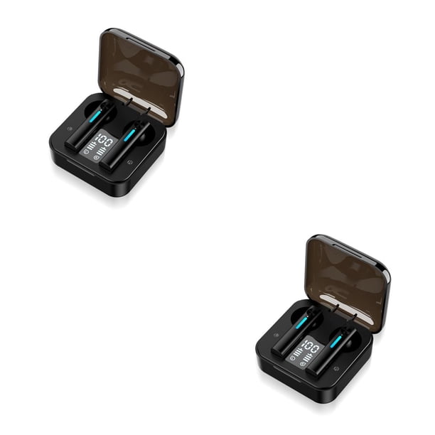 Monstrate Auricular intrauditivo compatible con Bluetooth Auricular estéreo Control táctil Auricular Teléfono celular Computadora Electrónica Negro Type1 NO1