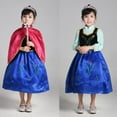 thumbnail image 6 of Jurebecia Princess Dress Snow Queen Costume for Girls Birthday Party Halloween Christmas Cosplay Outfit Toddler Kids 120 cm 5-6 Years, 6 of 14