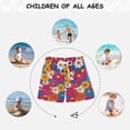 thumbnail image 6 of FORMRS Boys Swim Trunks Quick Dry Mesh Liner Boardshorts Sizes XS-XL, Red Whimsical Floral, 6 of 7