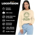 thumbnail image 4 of Teenage Mutant Ninja Turtles TMNT But First Pizza Women's Crew Sweatshirt, 4 of 6
