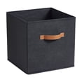 thumbnail image 2 of Kuroiy Storage Cubes 9.49GAL Foldable Organizing Baskets | Decorative Black Fabric Bin | 13x13x13in Sturdy Collapsible Organizer | Modern Home, Office, Living Room, Closet | Durable Large Capacity, 2 of 6