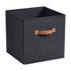 thumbnail image 2 of Caja De Tela Cubos de almacenamiento de tela plegables de 36 L, cajas decorativas cuadradas de 9,49 galones para organizar el hogar, contenedores de cajones no tejidos (negro, 1 unidad) JASKFLY, 2 of 8