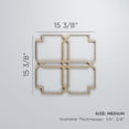 thumbnail image 3 of Ekena Millwork 15 3/8"W x 15 3/8"H x 1/4"T Medium Englewood Decorative Fretwork Wood Wall Panels, Cherry, 3 of 18