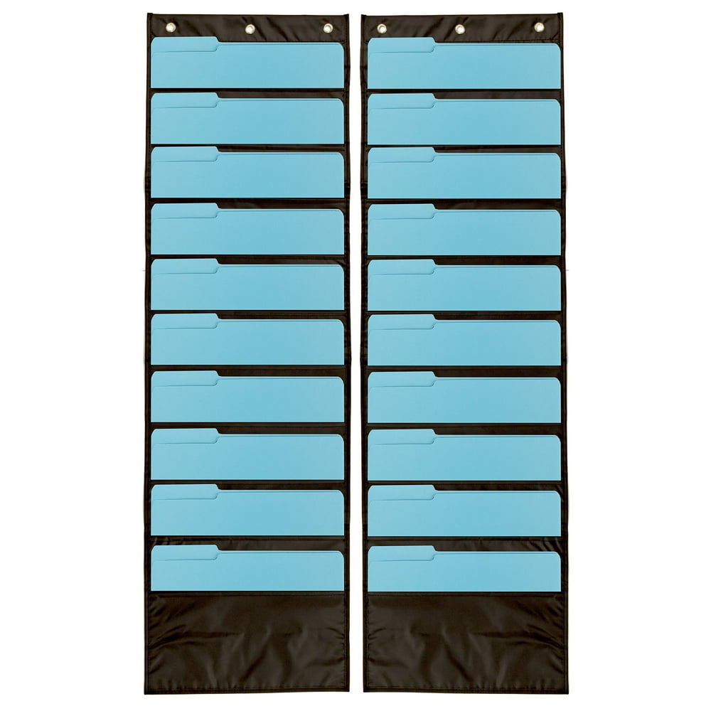2Pack Premium Wall Storage Pocket Charts/Hanging Folder Organizers