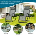 thumbnail image 7 of CL.HPAHKL Adjustable and Foldable Steel Lounge Chairs with Pillow and Cup Holder - Set of 2, Gray, 7 of 7