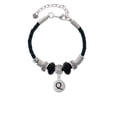 thumbnail image 2 of Delight Jewelry Silvertone Capital Letter - Q - Pebble Disc - Grandmother Celtic Knot Leather Bead Bracelet, 7"+2" Extender, 2 of 4