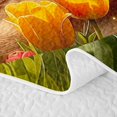 thumbnail image 5 of Homewish Golden Retriever Dog Twin Quilt Set,Tulip Flower Twin Coverlet Set,2-Piece, 5 of 7