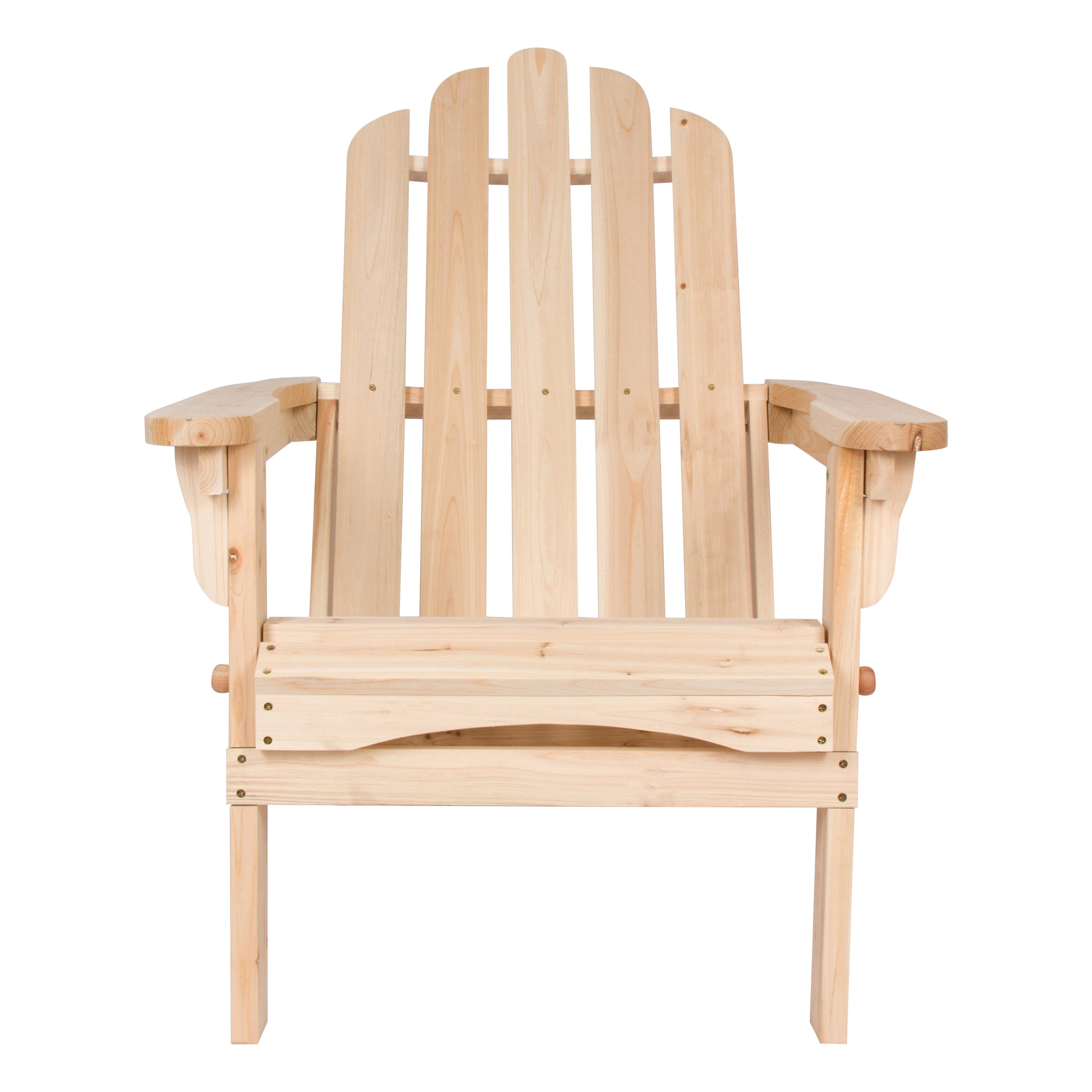 Shine Company Traditional Cedar Wood Folding Adirondack Chair in Beige