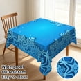 thumbnail image 2 of Tchckioa Blue Snowflakes Square Tablecloth,Waterproof Table Cloth for Kitchen,60x60 Inch, 2 of 7