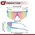 thumbnail image 4 of Unique Bargains 1 Pc Motorcycle Riding Goggles Anti-glare Tri-acetel Cellulose PC UV400 Cycling Sunglasses Purple Lens Blue Red Frame, 4 of 6