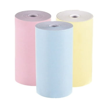 JeashCHAT 3 Rolls Color Thermal Paper Clearance, 2.17x1.18in Receipt Photo Paper Mini Printer Paper, Instant Camera Refill Print Paper Photo Printer Paper