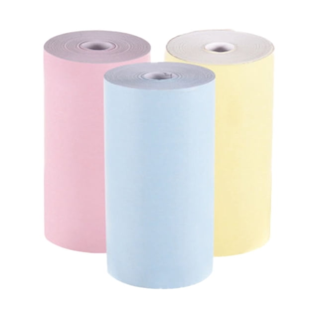 Papier Thermique pour Reçu 3 1/8 Couleur Rouleau de Papier Thermique 57*30 mm Papier pour Photo de Reçu Impression Claire pour Poche Thermique pour Mini Photo, 3 Rouleaux
