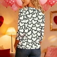 thumbnail image 4 of Craaazy Cozy Valentines Shirts for Women 3/4 Sleeve Crewneck Tops Gifts, 4 of 8