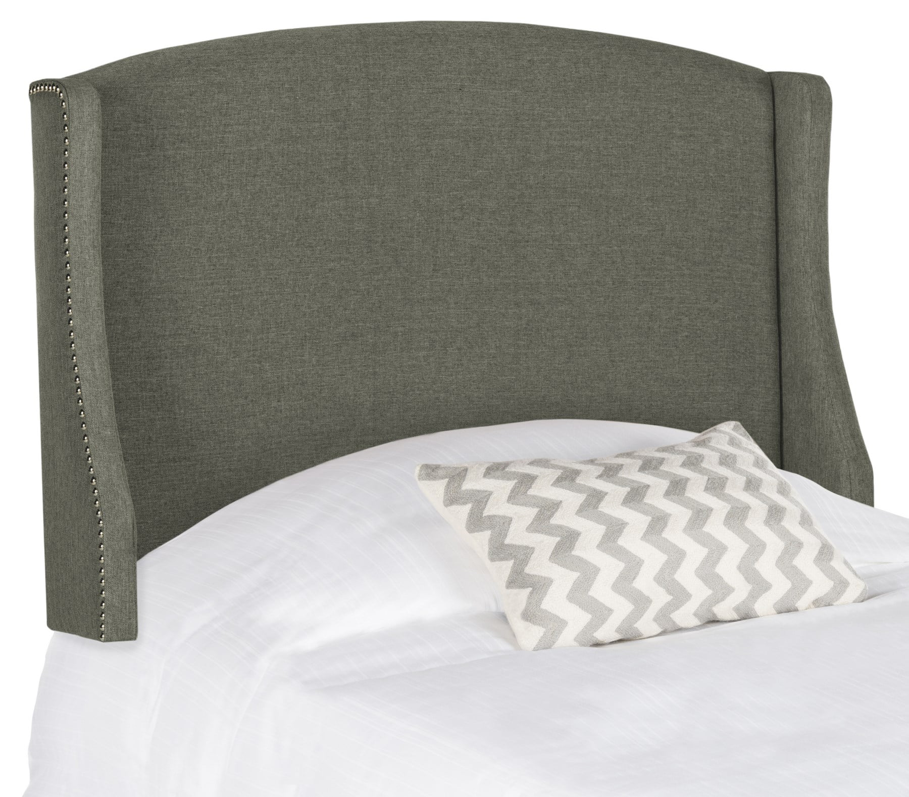 SAFAVIEH Austin Modern Winged Upholstered Headboard, Twin, Grey