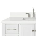 thumbnail image 5 of ARIEL Cambridge 43 Inch White Bathroom Vanity with Sink, Solid Wood, White Quartz Countertop, 1.5-Inch Edge, Single Rectangular Undermount Sink, 2 Soft Closing Doors, 9 Drawers, 5 of 10