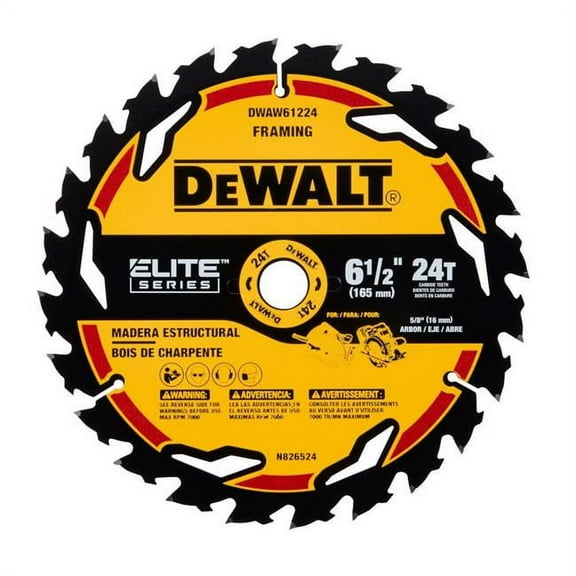 Dewalt Elite Series 6-1/2" 24 Teeth Circular Saw Blade. Aggressive Mul, Each