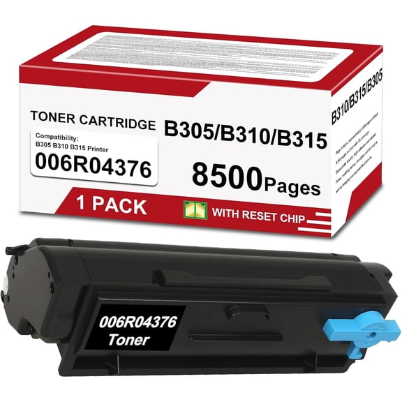 B310 Black Toner Cartridge 006R04376 High Capacity Replacement for Xerox B305 B310 B315 Printers (1-Pack, 8500 pages)