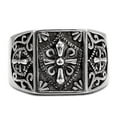 thumbnail image 3 of Luxe Jewelry Designs Men's Stainless Steel Cross Shaped Tapered Ring - Size 8 (Pack of 2), 3 of 4