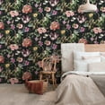 thumbnail image 3 of Galerie Wallcoverings  Flora Floral Rhapsody Vinyl on Non-woven Matte Wallpaper Roll 33 feet x 21 inches - Black, 3 of 5