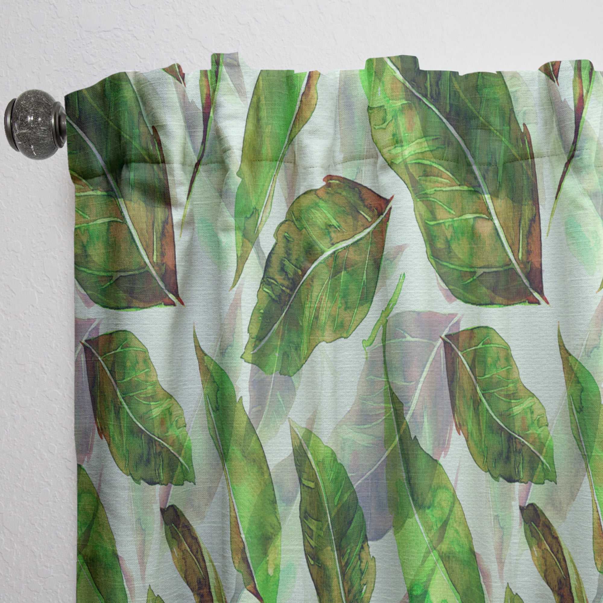 Designart 'Tropical Foliage Mood X' Modern & Contemporary Curtain Panel