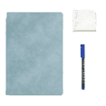 thumbnail image 1 of MesaSe Notebook Portable A5 Effaçable à Sec Notebook Double Face Surface d'Écriture Pratique Tableau Blanc Réutilisable Notebook avec Effaçable et Marqueur Effaçable Bleu 5.8*9.2”, 1 of 5