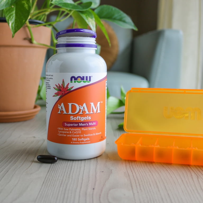 NOW, Men's Multivitamin Softgels, ADAM™, with Saw Palmetto & CoQ10